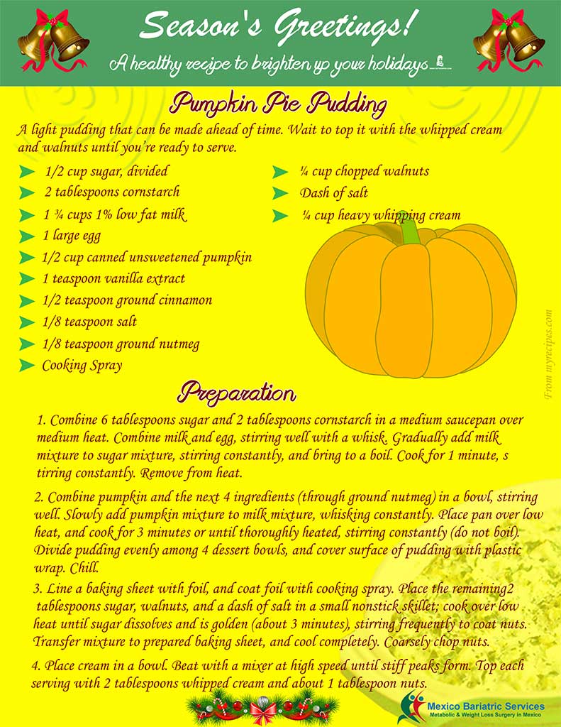 Healthy Holiday Recipe - Pumpkin Pudding