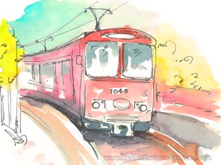 San Ysidro Trolley in San Diego