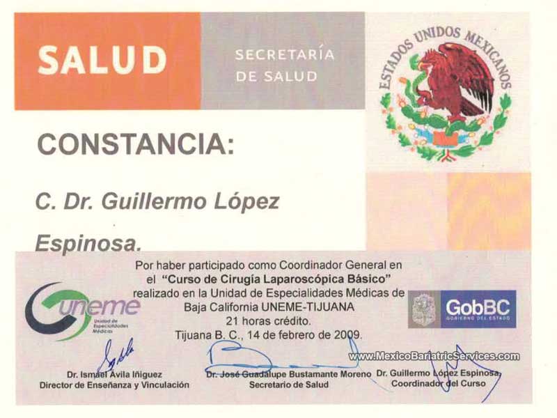 Dr. Guillermo Lopez Laparoscopic Surgery Tijuana Mexico